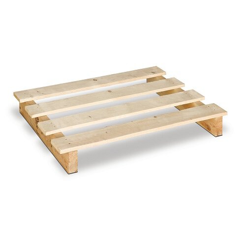 Holz-Einwegpalette, 80 x 120 cm, 4-seitig unterfahrbar, IPPC-behandelt